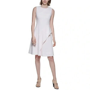 NWT!! Calvin Klein - Ruffled Fit & Flare Dress - Light Pink - Size 8